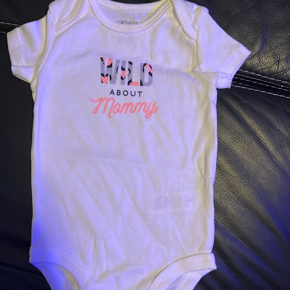 Carters 6 month onesie “WILD ABOUT MOMMY”
